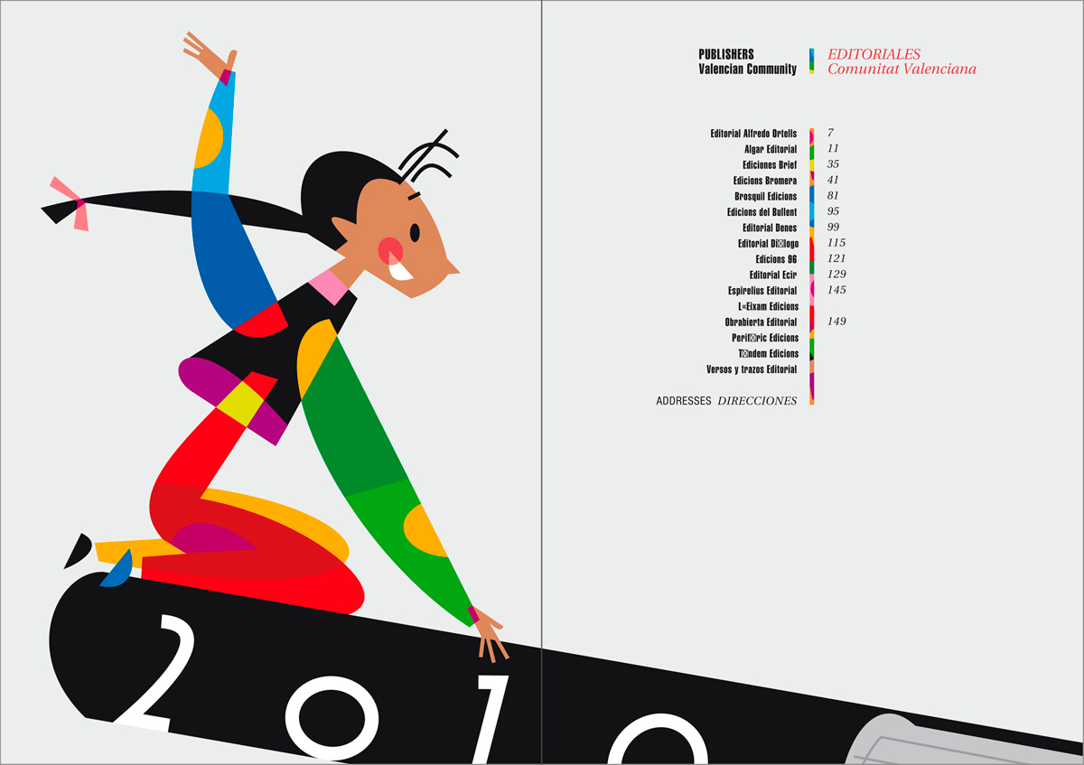 Separador - Catálogo de libros infantiles y juveniles, Bolonia 2010, diseño Paco Giménez