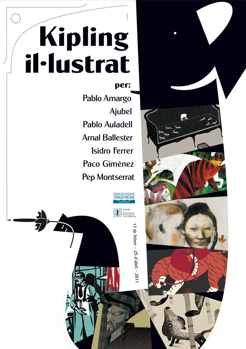 14- cartel exposición 'Kipling ilustrado', MuVIM, diseño- Paco Giménez