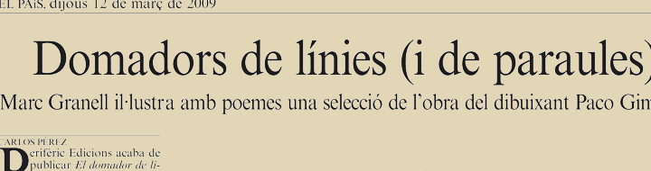 “El domador de línies” en ‘El País’